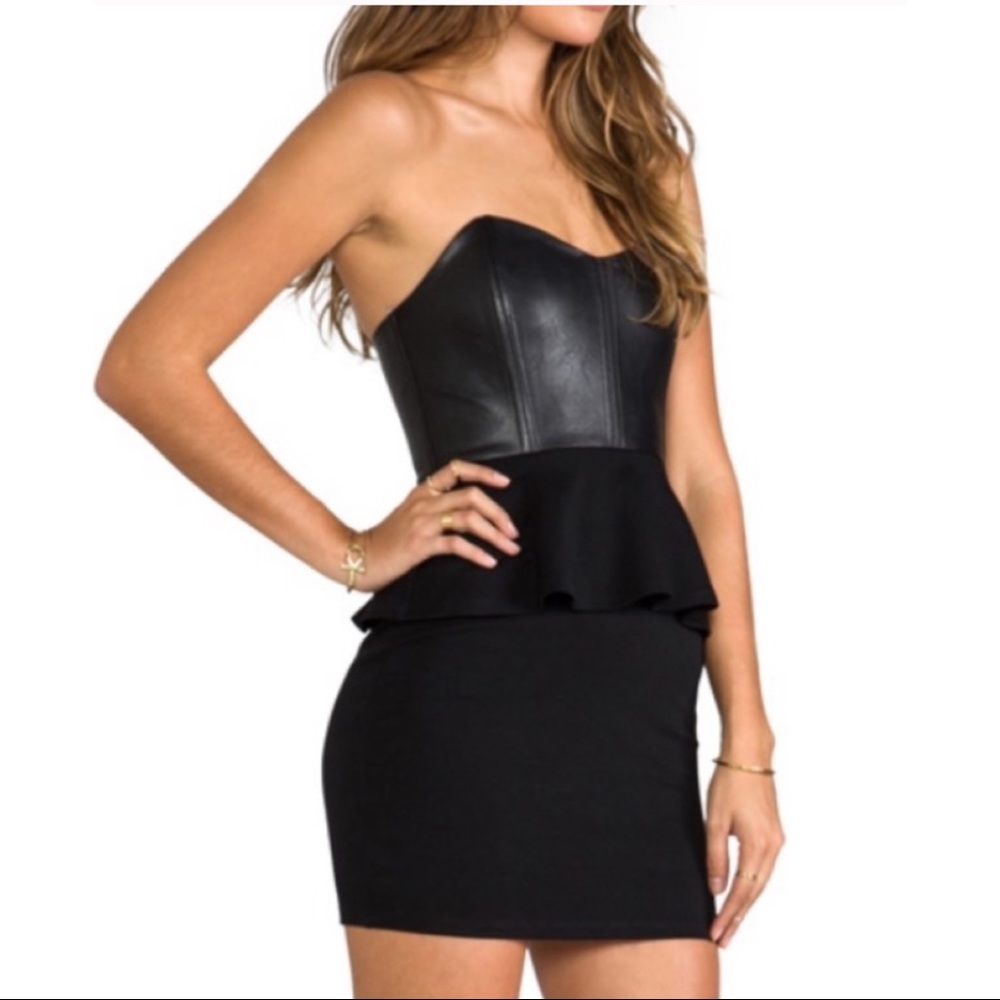 🖤 REVOLVE Vegan Leather Dress - Picture 3 of 7